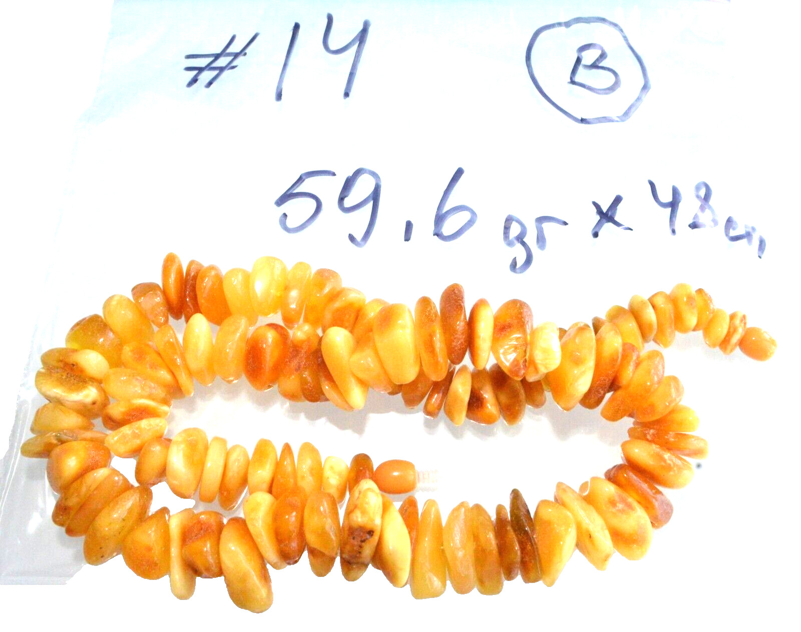 ✅48cm = 60gr RUSSIAN SOVIET BALTIC AMBER BEAD NECKLACE 琥珀 BRACELET STONE PENDANT