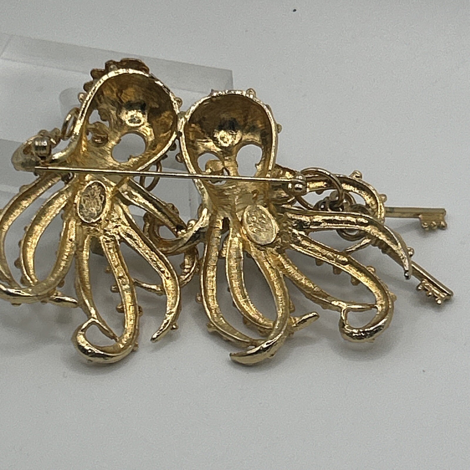 Vintage Kirk’s Folly Octopus Brooch Rare Discontinued Collectible Whimsical