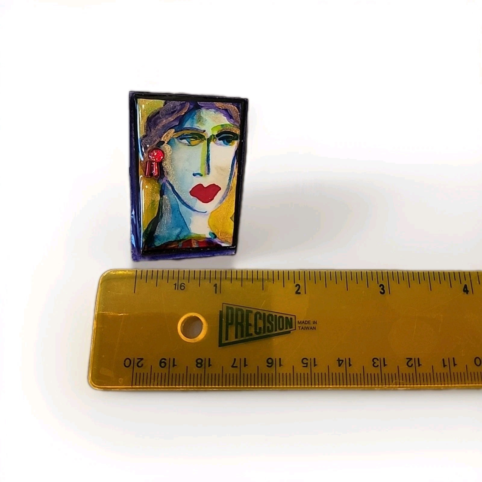 Abstract Art Original Vintage Pin Brooch Jewelry EUC Signed Artist Joyce H Q44
