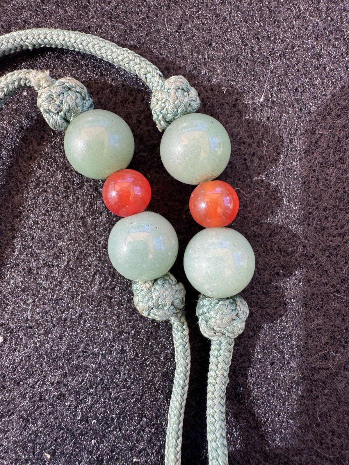 Vintage Carved Jade Flower Pot Necklace Bowenite