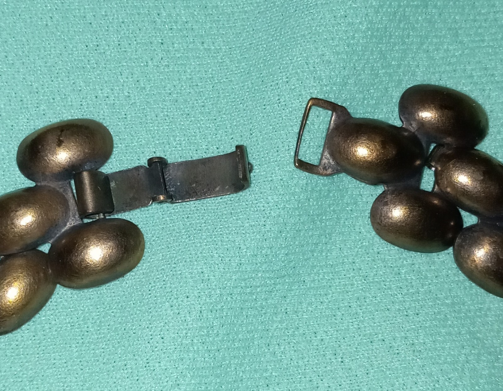 Vintage SIGNED La Roco COPPER Modernist Necklace Choker Earrings SET Estate