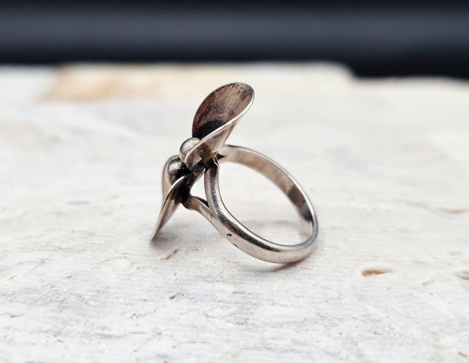 Vintage Sterling Silver Modernist Denmark N.E. FROM Ring – minimalism MCM