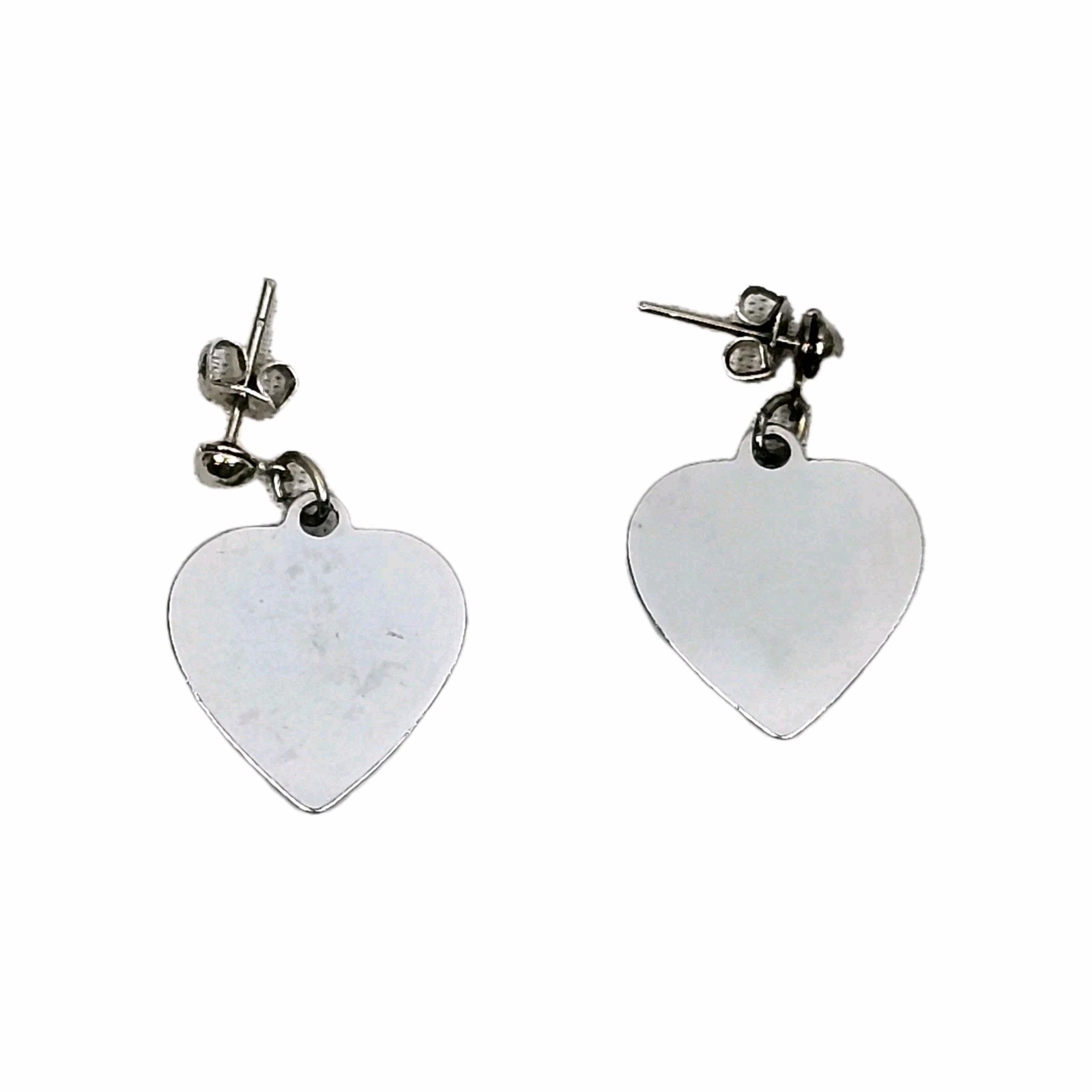Vintage Paua Shell Heart Shaped Dangle Drop Earrings For Pierced Ears | 5/8″