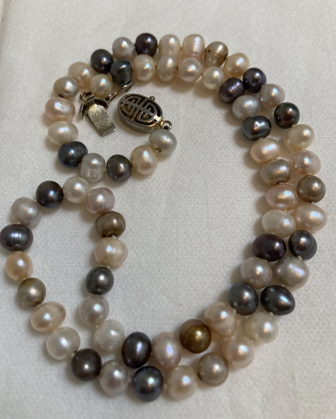 Every day essential Mixed Pearl Strand Necklace 17 inch