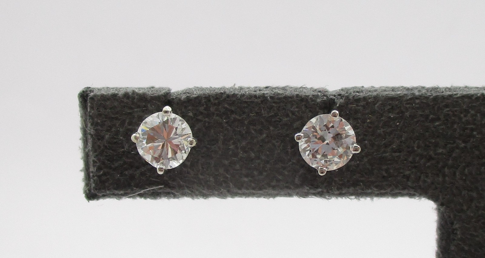 1.11CTW Round Brilliant Cut Diamond Stud Earrings 14 Karat Yellow Gold