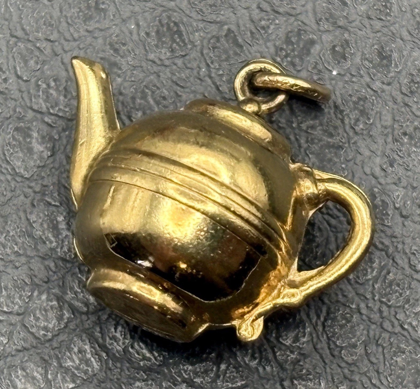 Vintage 12K Gold Filled 3D Teapot Charm Or Pendant Figural