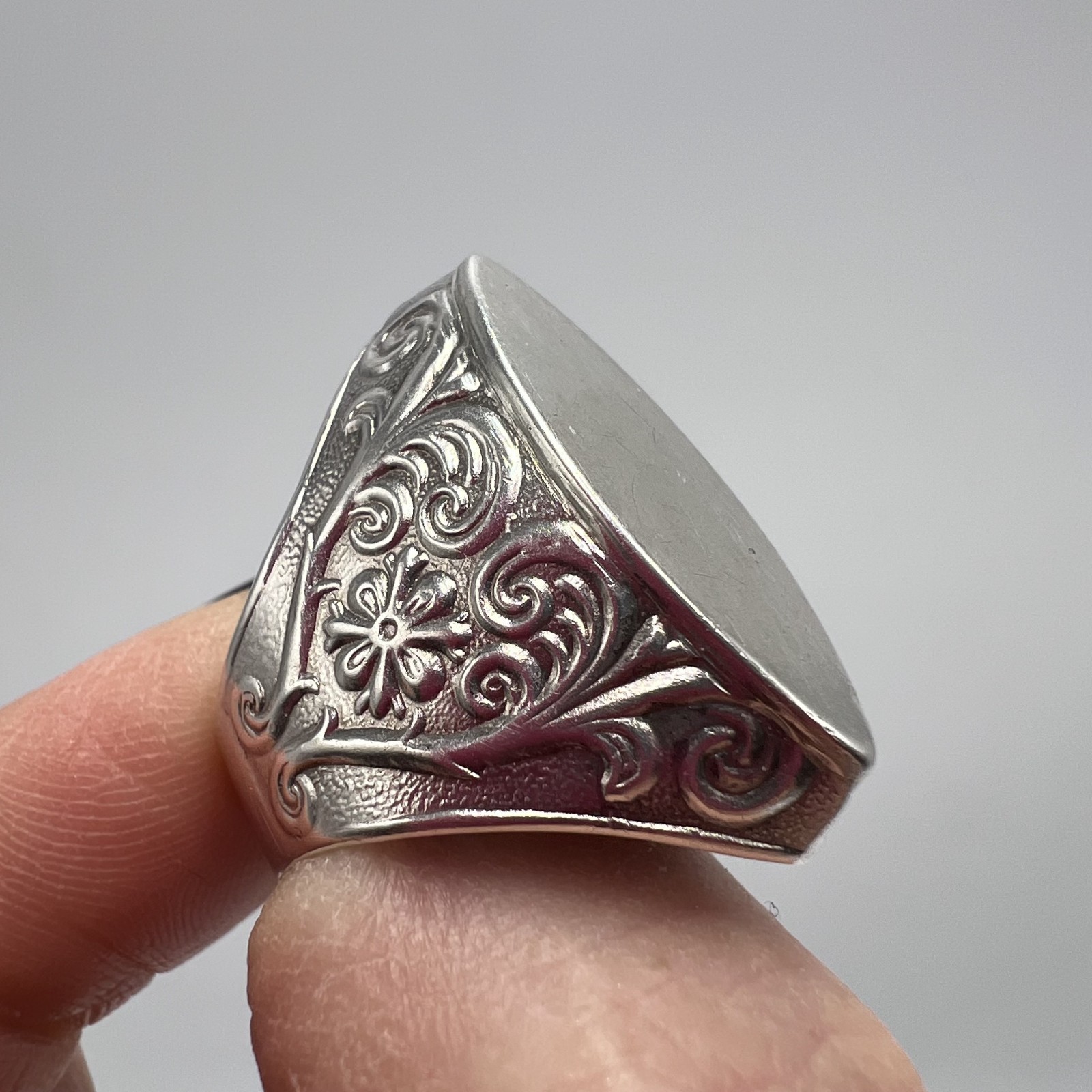 Vintage USSR Sterling Silver 875 Ring Soviet Jewelry Men’s Stamp Size 6.5 US