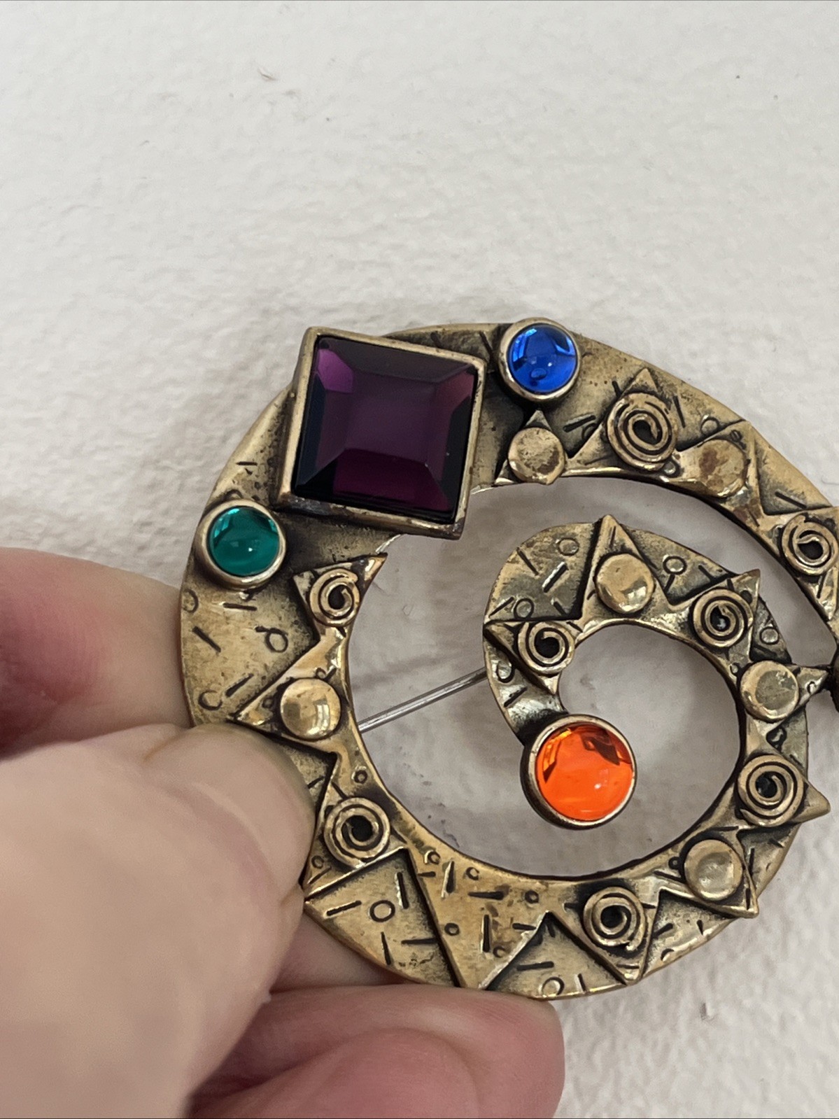 Vintage 1980s Deborah Robert’s Handmade Artisan Whimsical Brooch