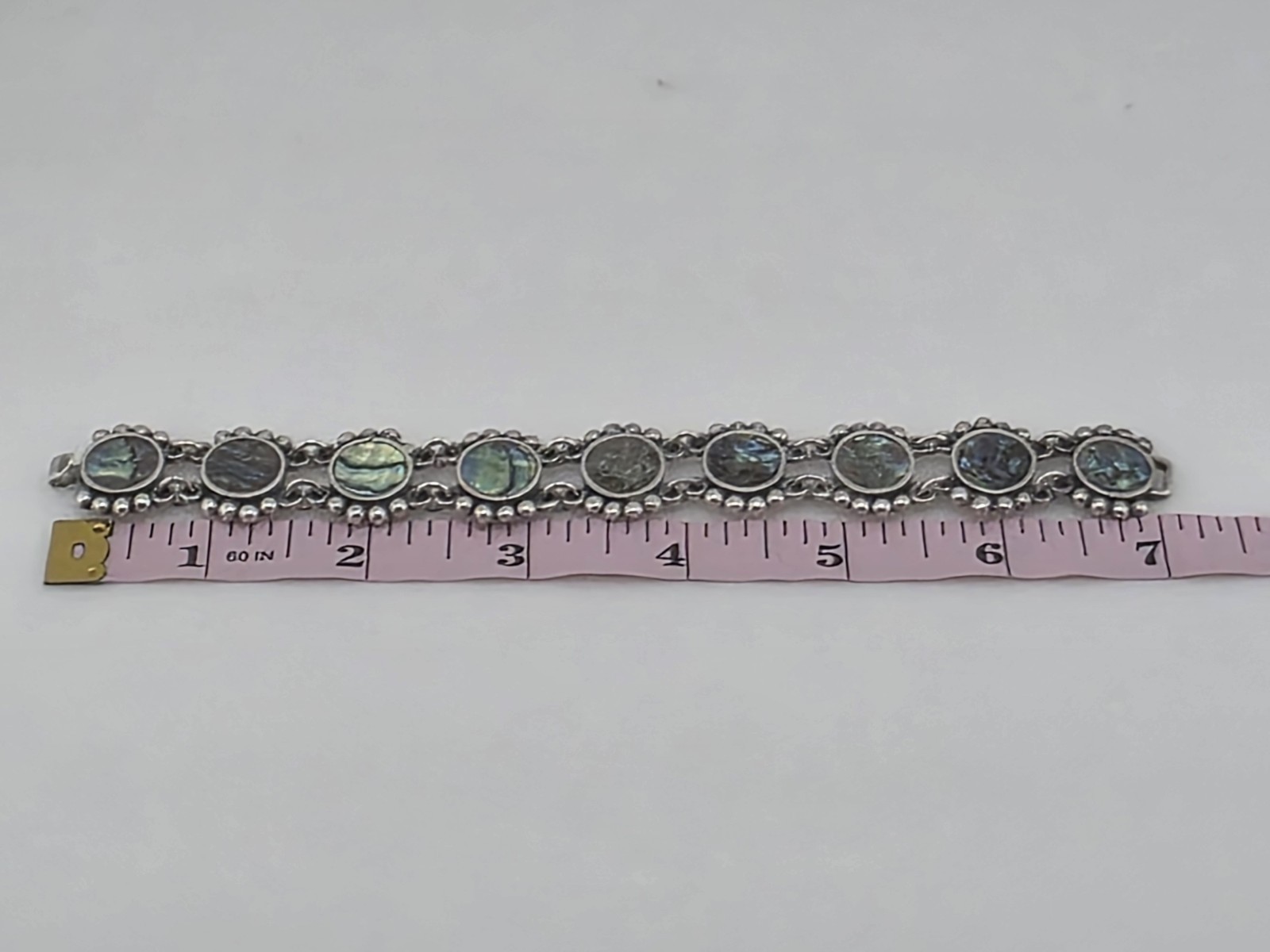 VTG 980 Sterling Silver Taxco SEA Shell Bracelet