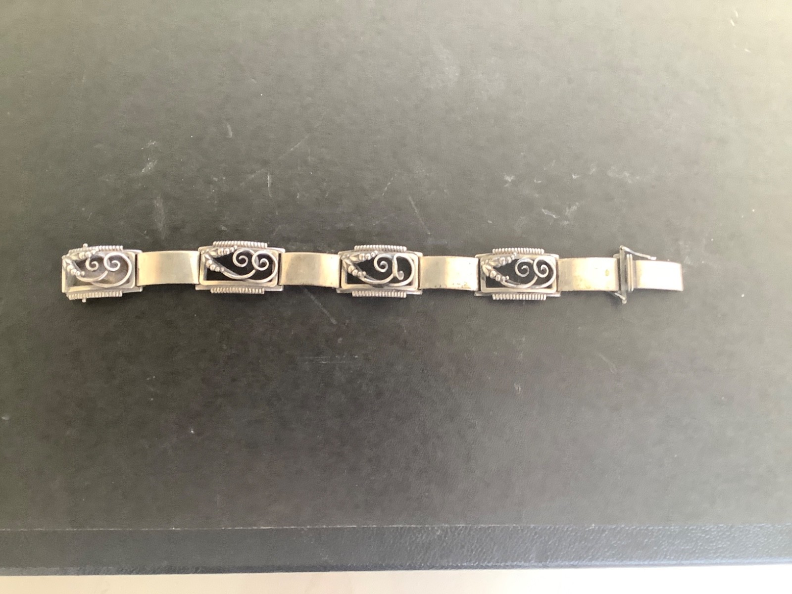 Vintage Sterling Link Bracelet – Marked “830s WKR” – 35 grams – 7 1/2 inch long