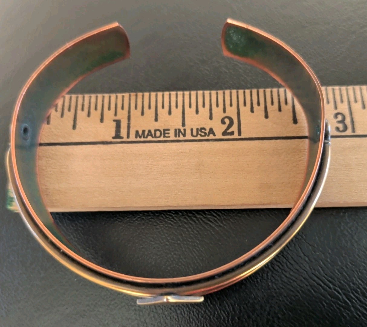 2 Vintage Genuine Copper Cuff Bracelet Different Styles, Braided, Marked, Stylis