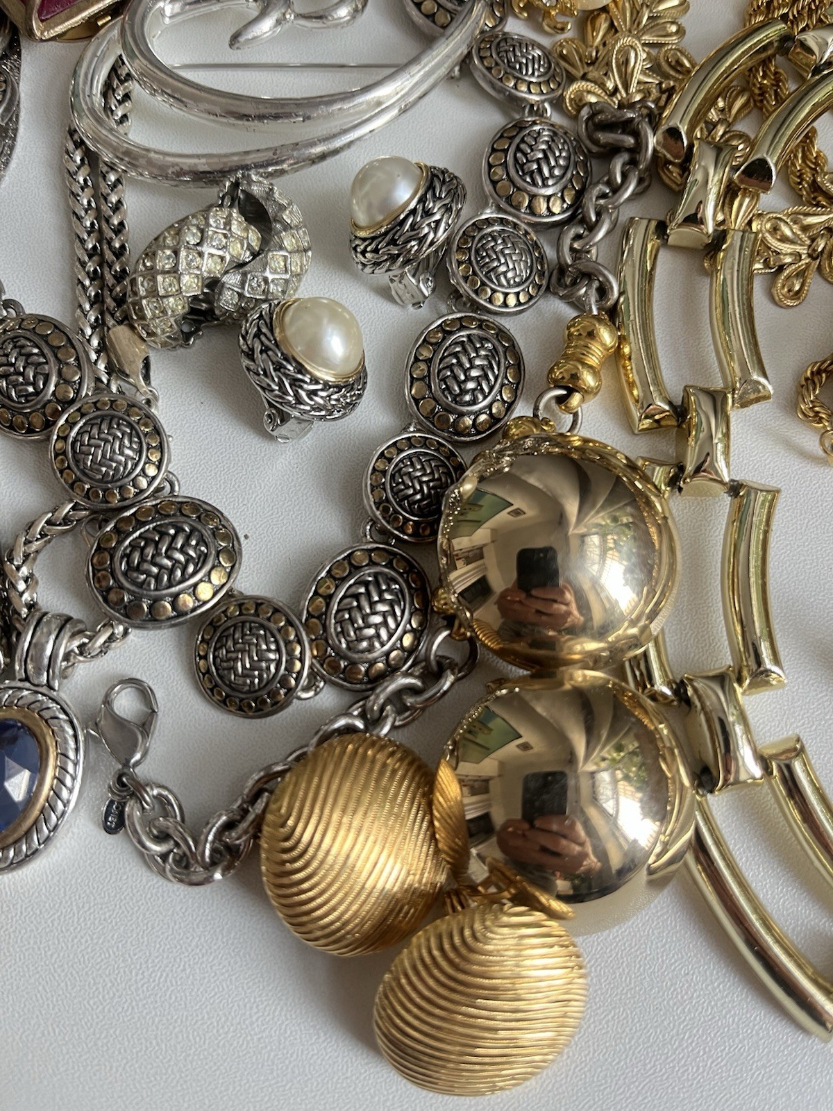 Vintage Jewelry Lot Monet Trifari Art Brooch Necklace Earrings 1960-1990’s