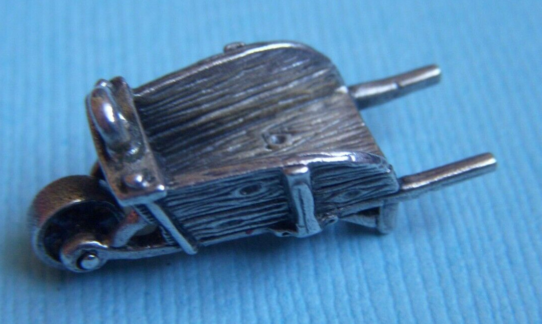 Vintage Beau movable wheelbarrow gardening sterling charm
