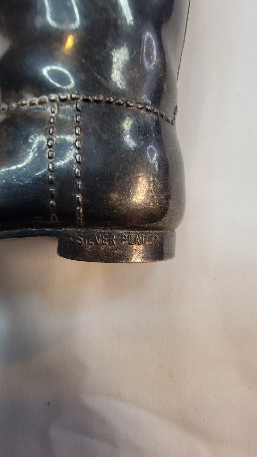 Silver Plated Cowboy Boot England Made Collector 11oz Western Paperweight GIFT
