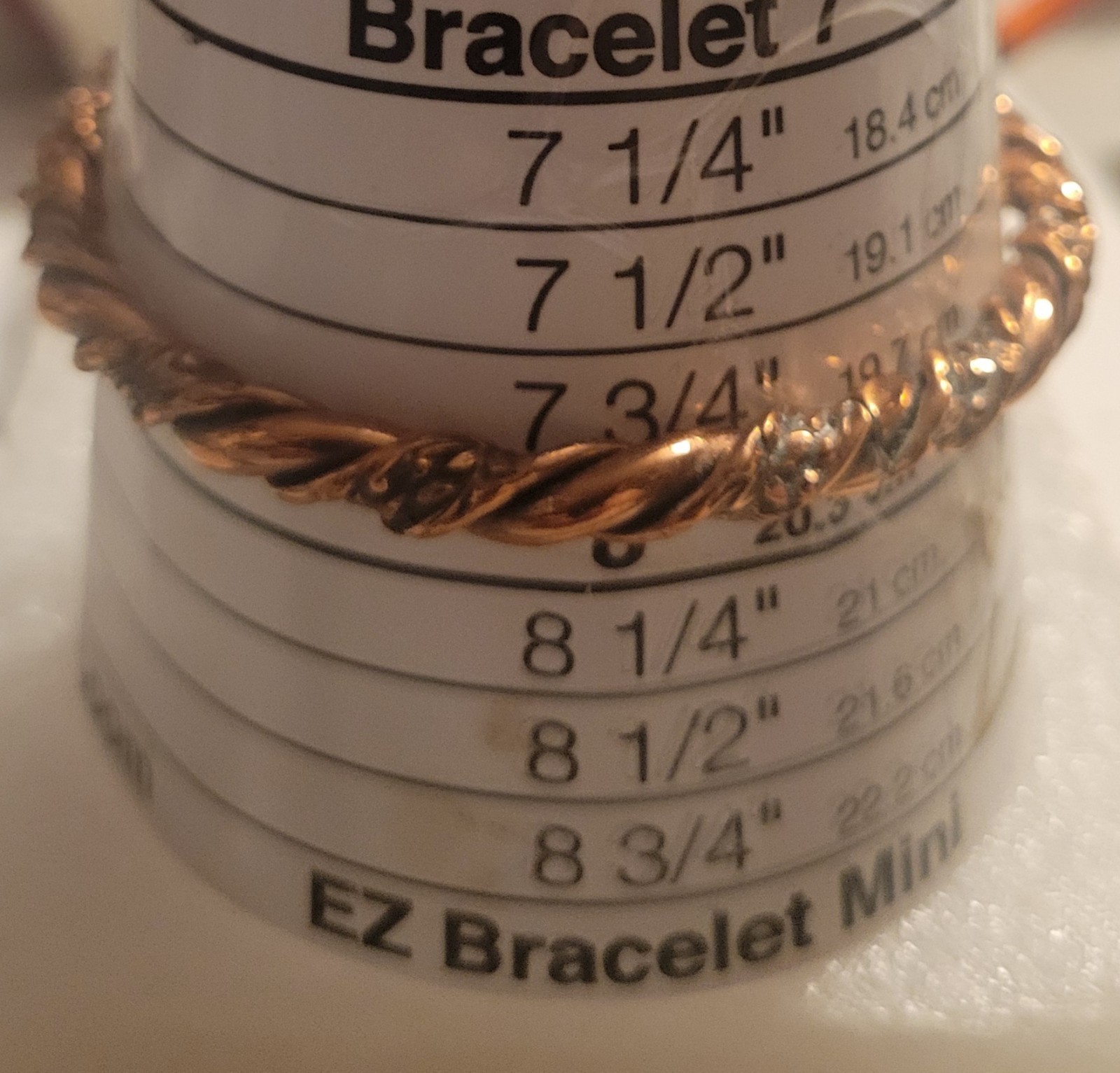 VINTAGE 3 Copper Bangle Bracelet 7 1/2″ To 8″ 3/4″ 1/4″ 1/5″ Wide Twist Floral