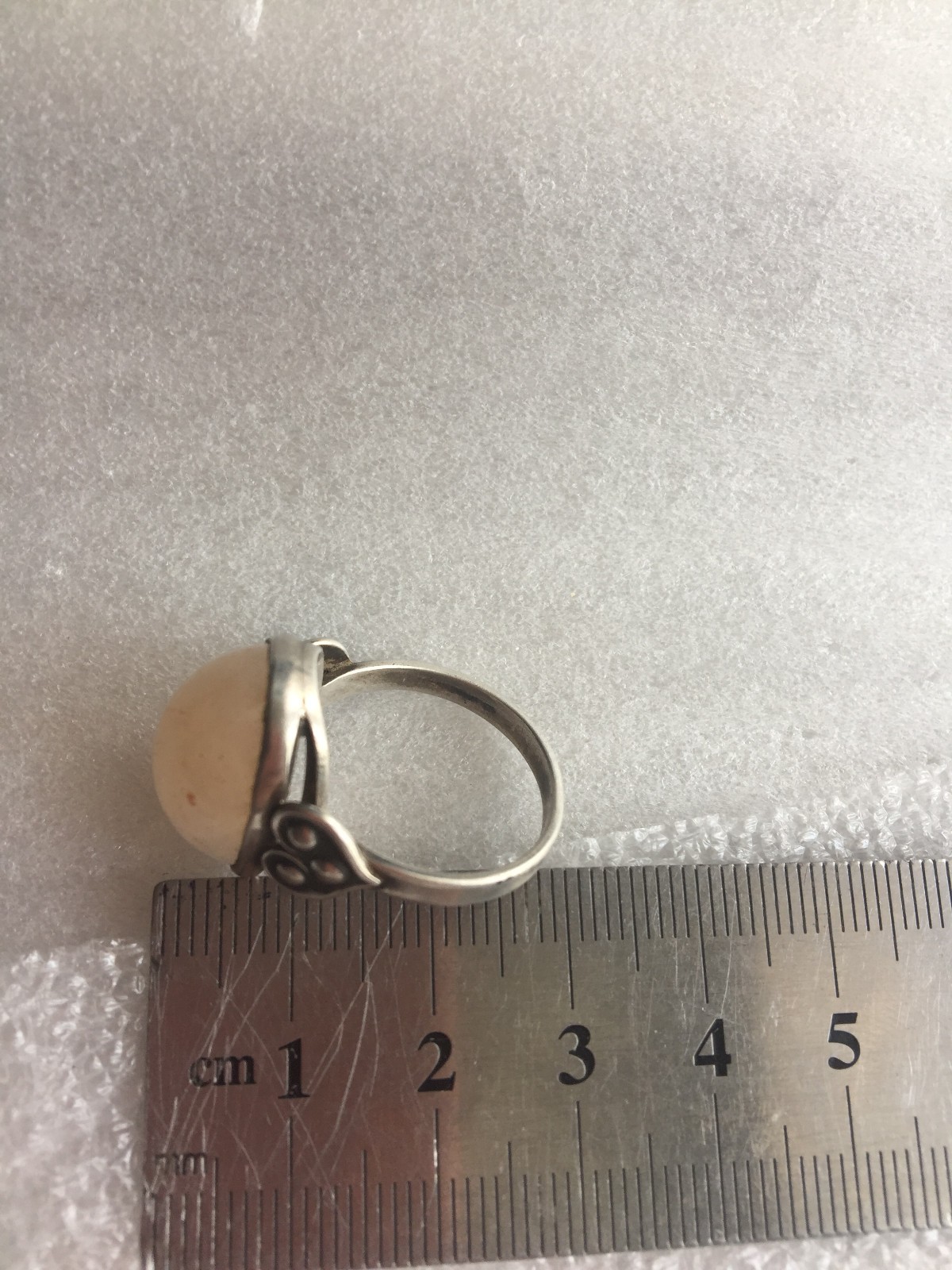 Rings USSR Rings Vintage Soviet Silver 875 Russia pink beige quartz