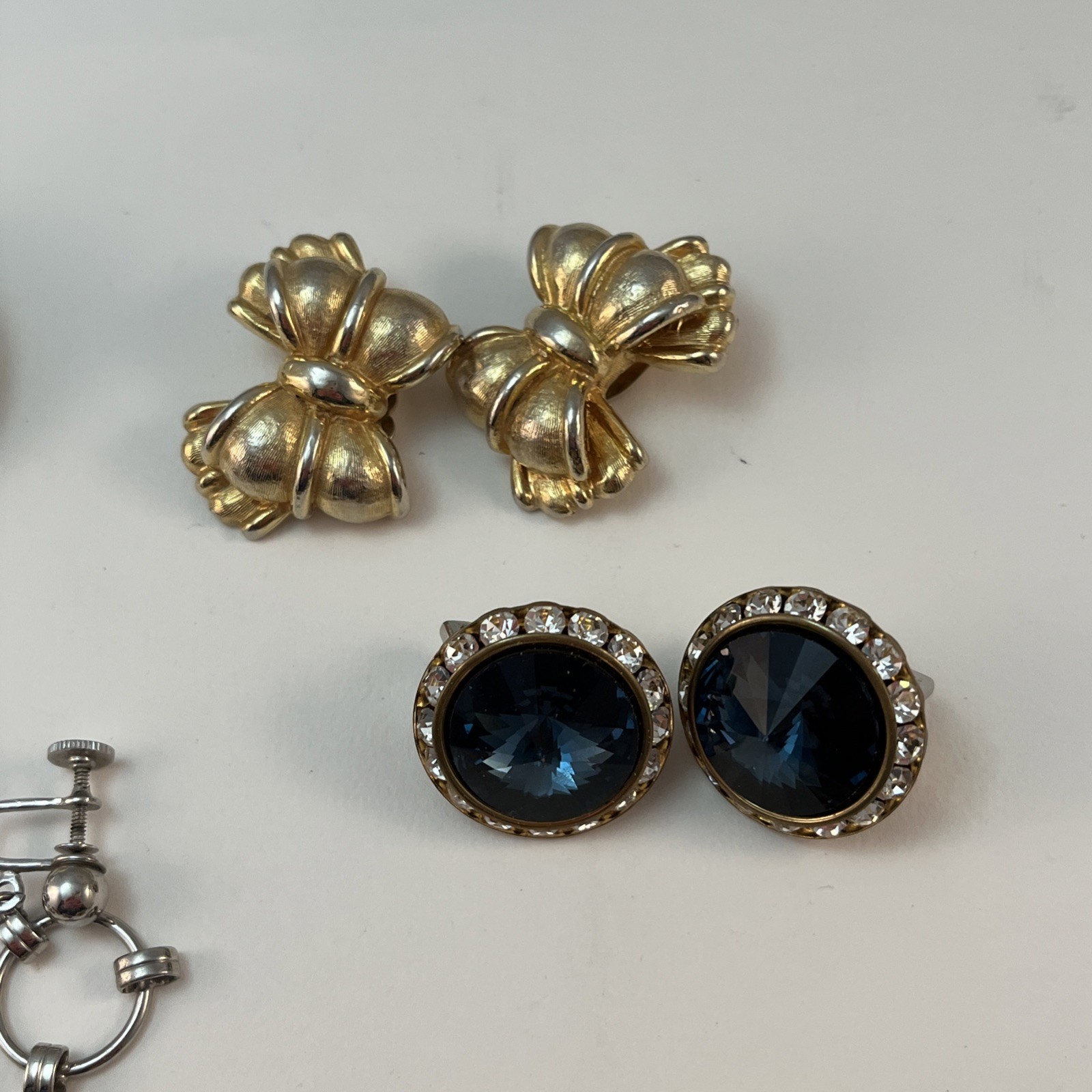 Vintage LOT of 8 Pair Clip-On Screwback Earrings Weiss Gay Boyer Napier Lazuli