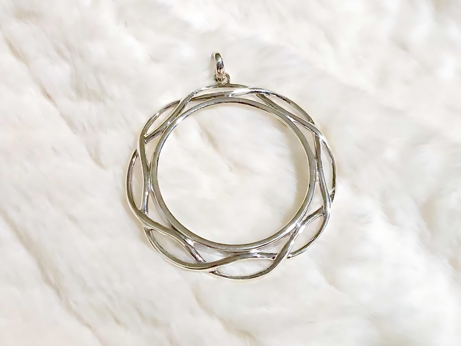 925 Sterling Silver Prong Back Braided Edge Bezel for 39mm Coins Mexican Cien