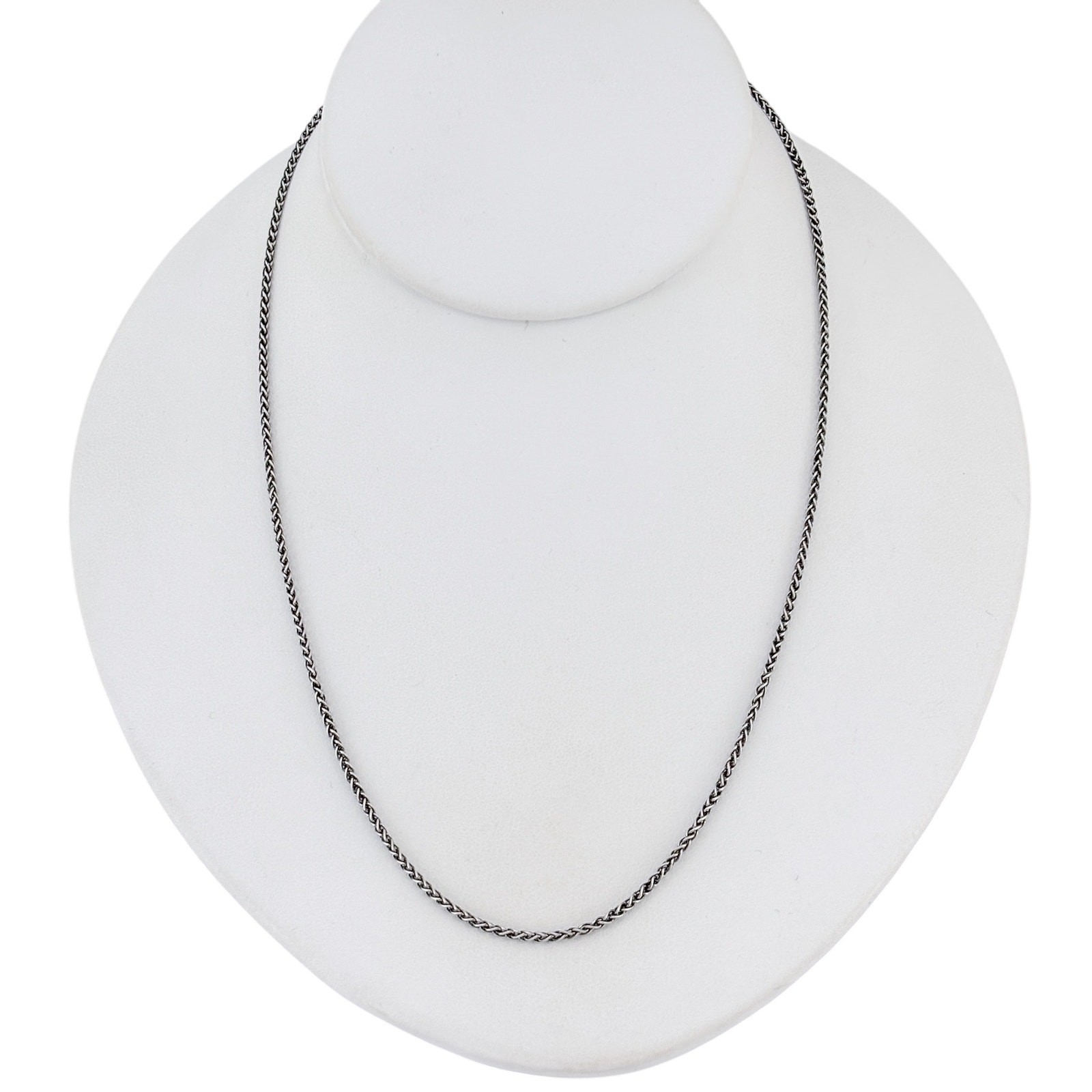 Vintage Sterling Silver 925 Wheat Chain Necklace 18.5″