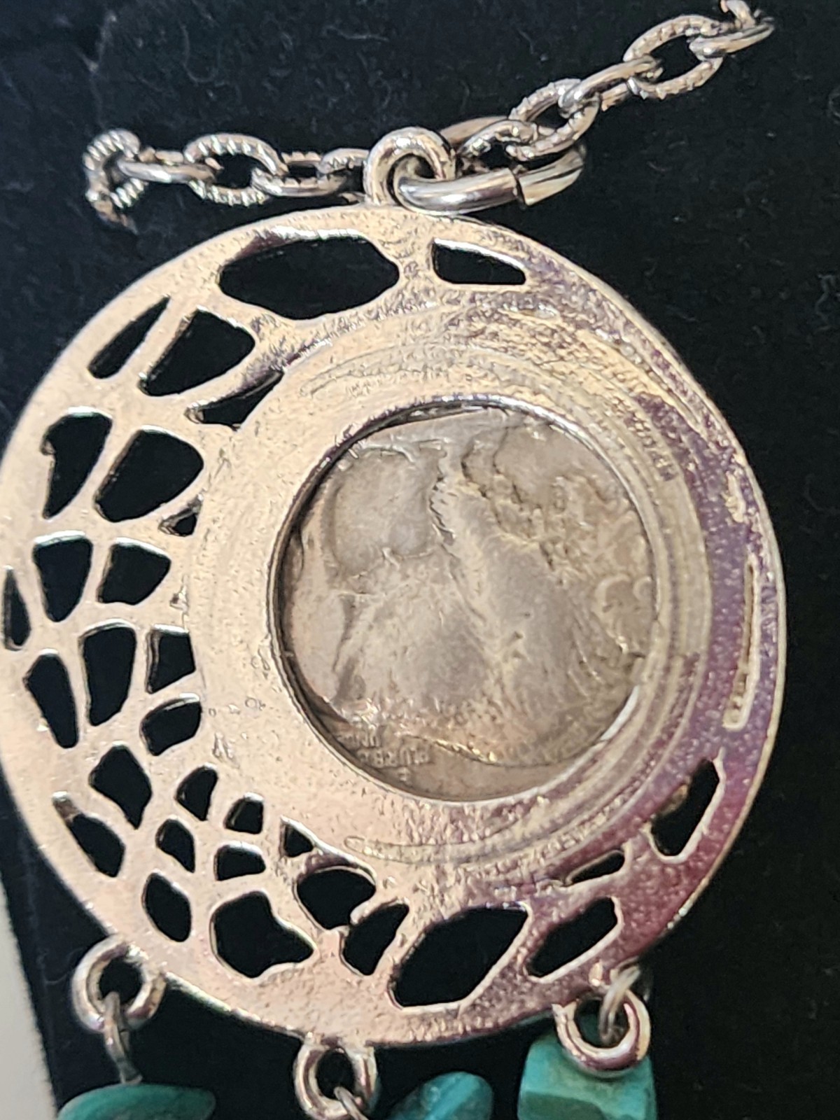 Vintage American Historic Society 1936 Buffalo Nickel Pendant Necklace COA NIB