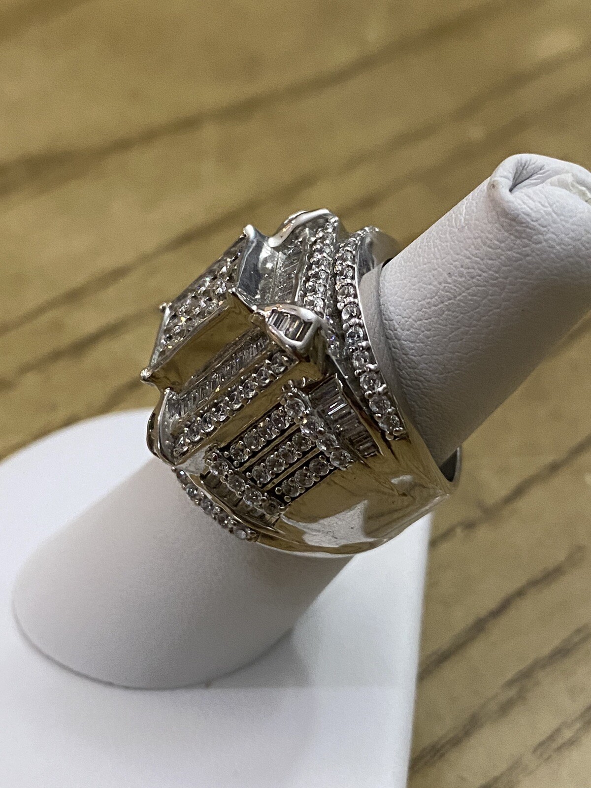 Vintage HSN Samara SJD Multi Cubic Zirconia Sterling Silver Ring Size 6.25