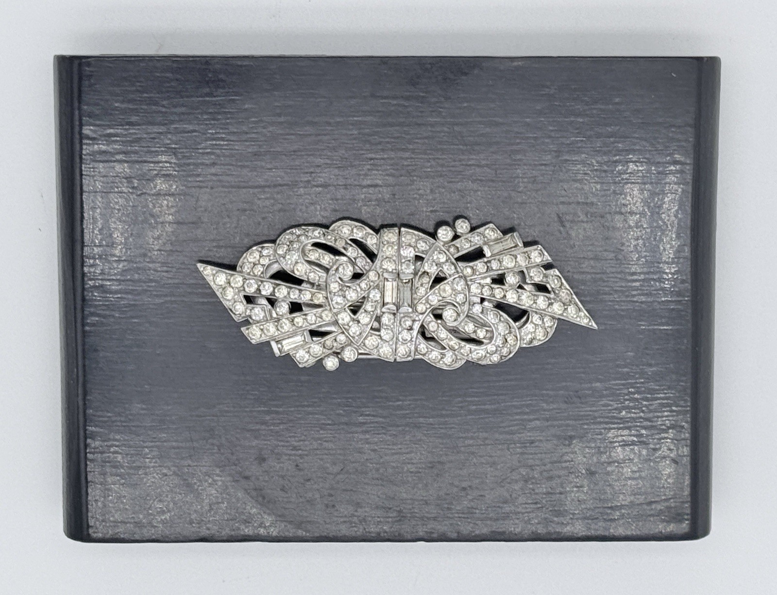 Vintage Art Deco /Retro–Deco Duette Coro Rhinestone Brooch/Pin– Patent 2143538