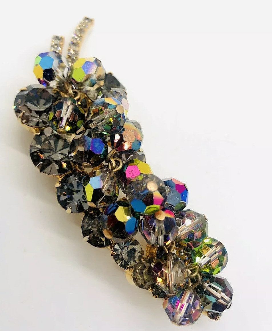 JULIANA Delizza & Elster AB Smokey Topaz Cha Cha Brooch Vintage Jewelry
