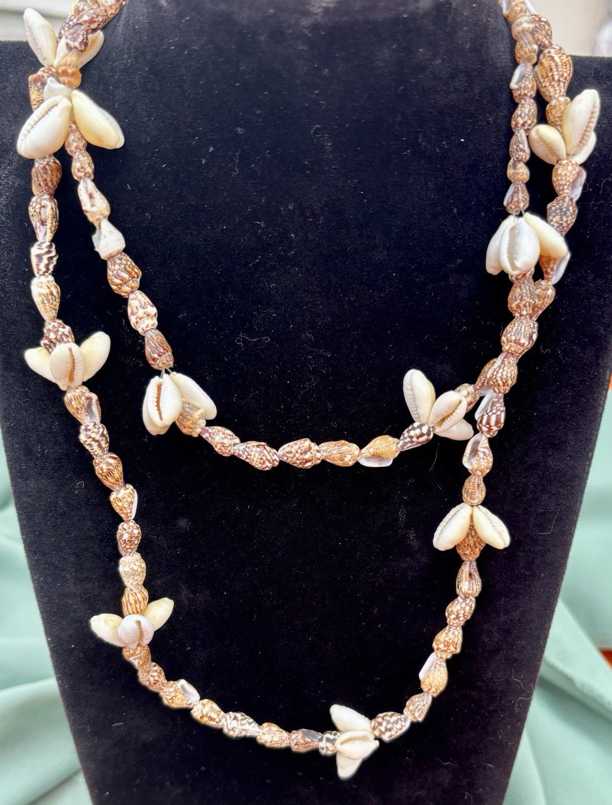 TWO Vintage Sea Shell Necklaces Boho Beach Theme