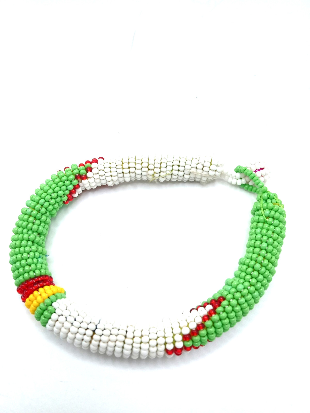 Vtg Native American Seed Bead Necklace Waterfall Style Bonus Seed Bead Bracelet