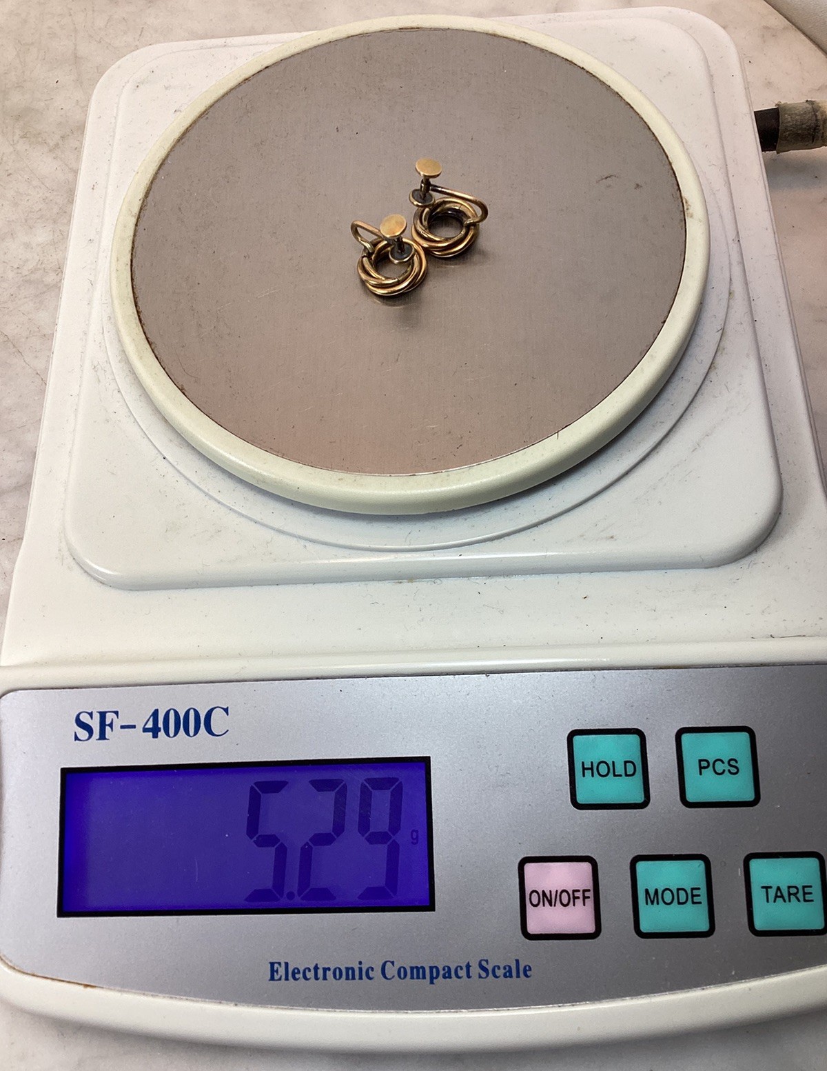 Vintage Antique 12K G.F Gold Filled Love Knot Screw Back Earrings
