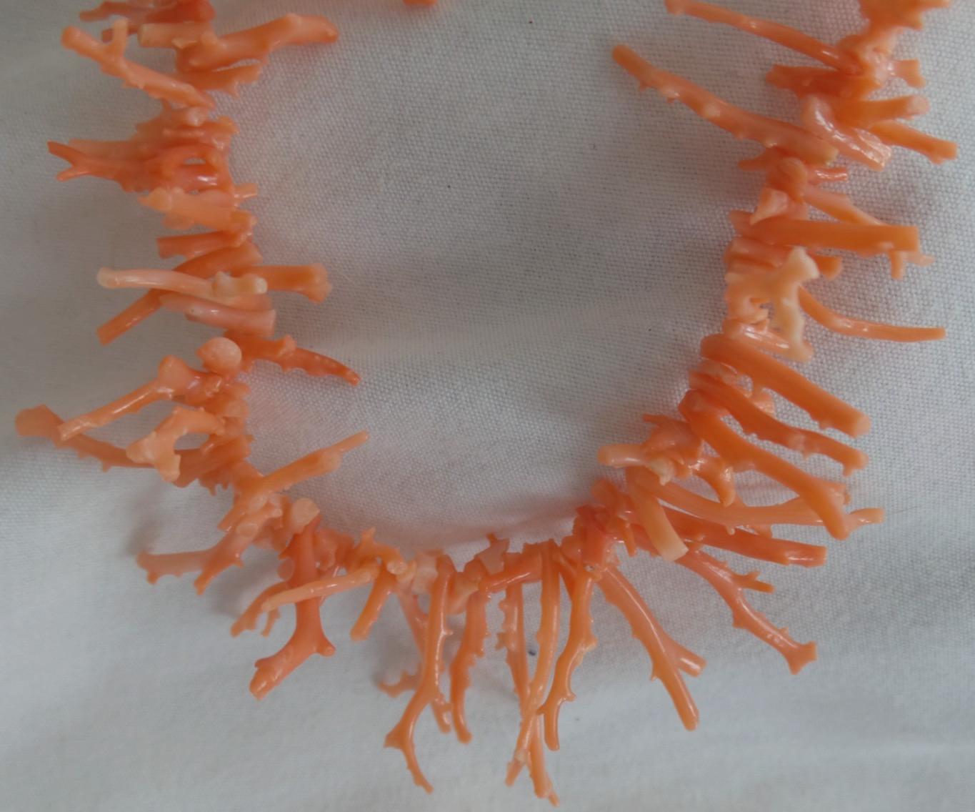 Vinage Salmon Color Branch Necklace with secure clasp 22″L