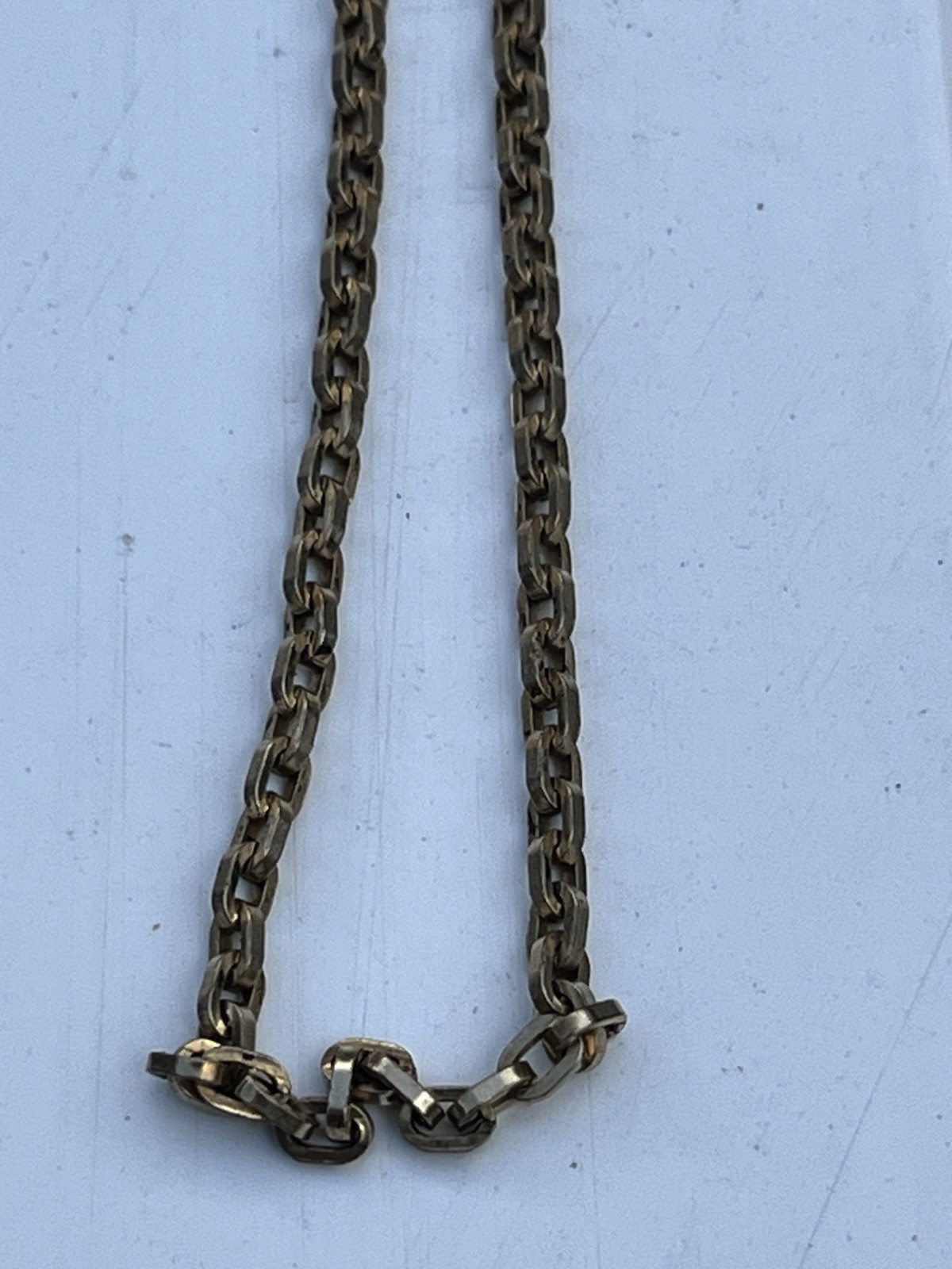 Victorian gold filled watch chain Signed Hadley Large ring
