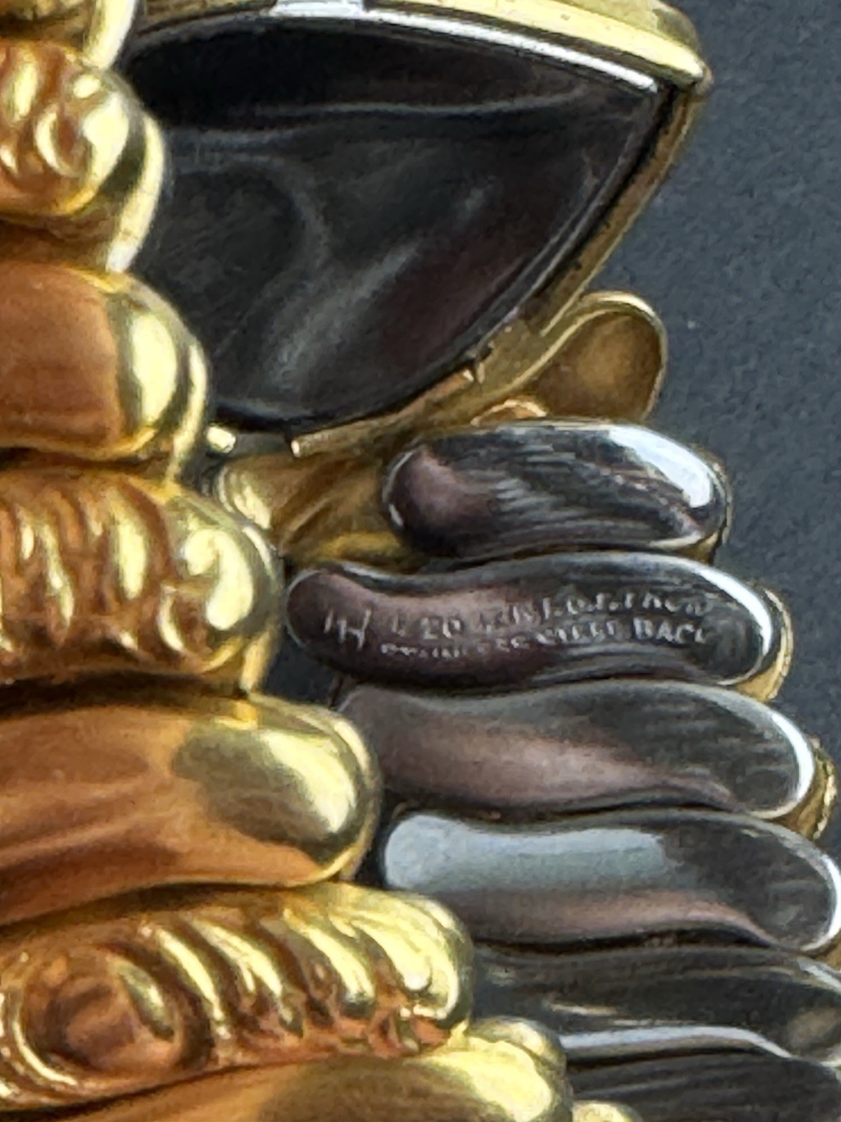 Vintage Sweetheart Bracelet Gold Heart 1/20 12KGF Stretch Band Child Size EUC