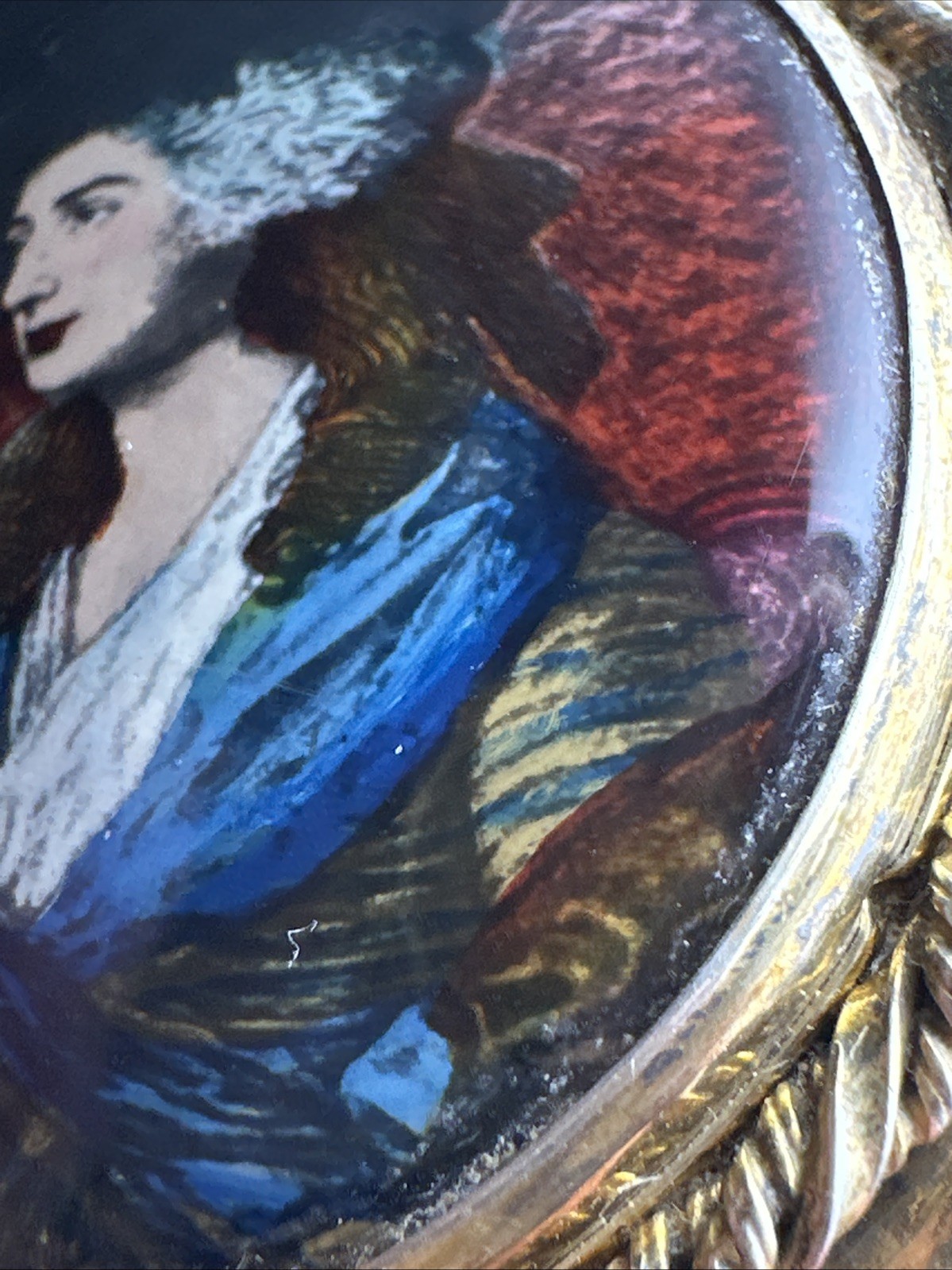 After Gainsborough gold over sterling silver made in England brooch