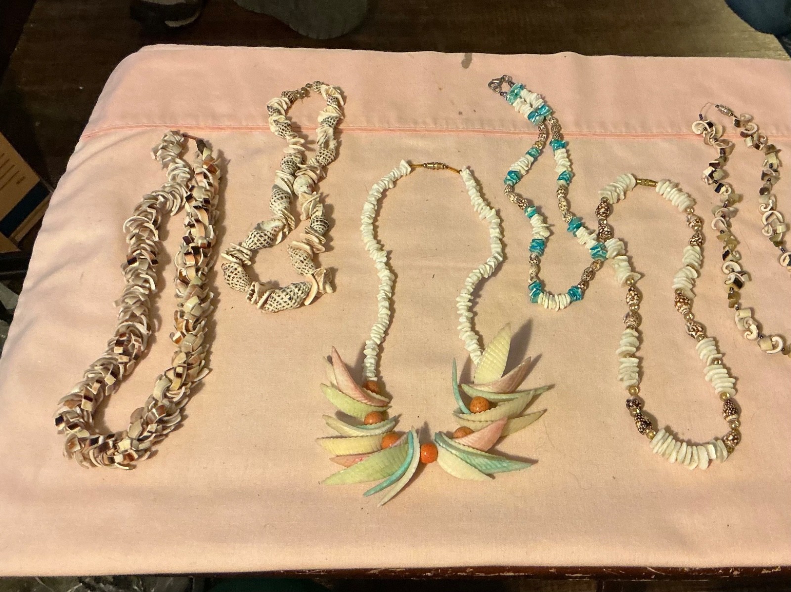 seashell design handmade necklace lot