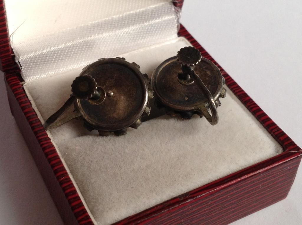 Earrings Silver 875 Star USSR Vintage Women Jewelry Gift 337