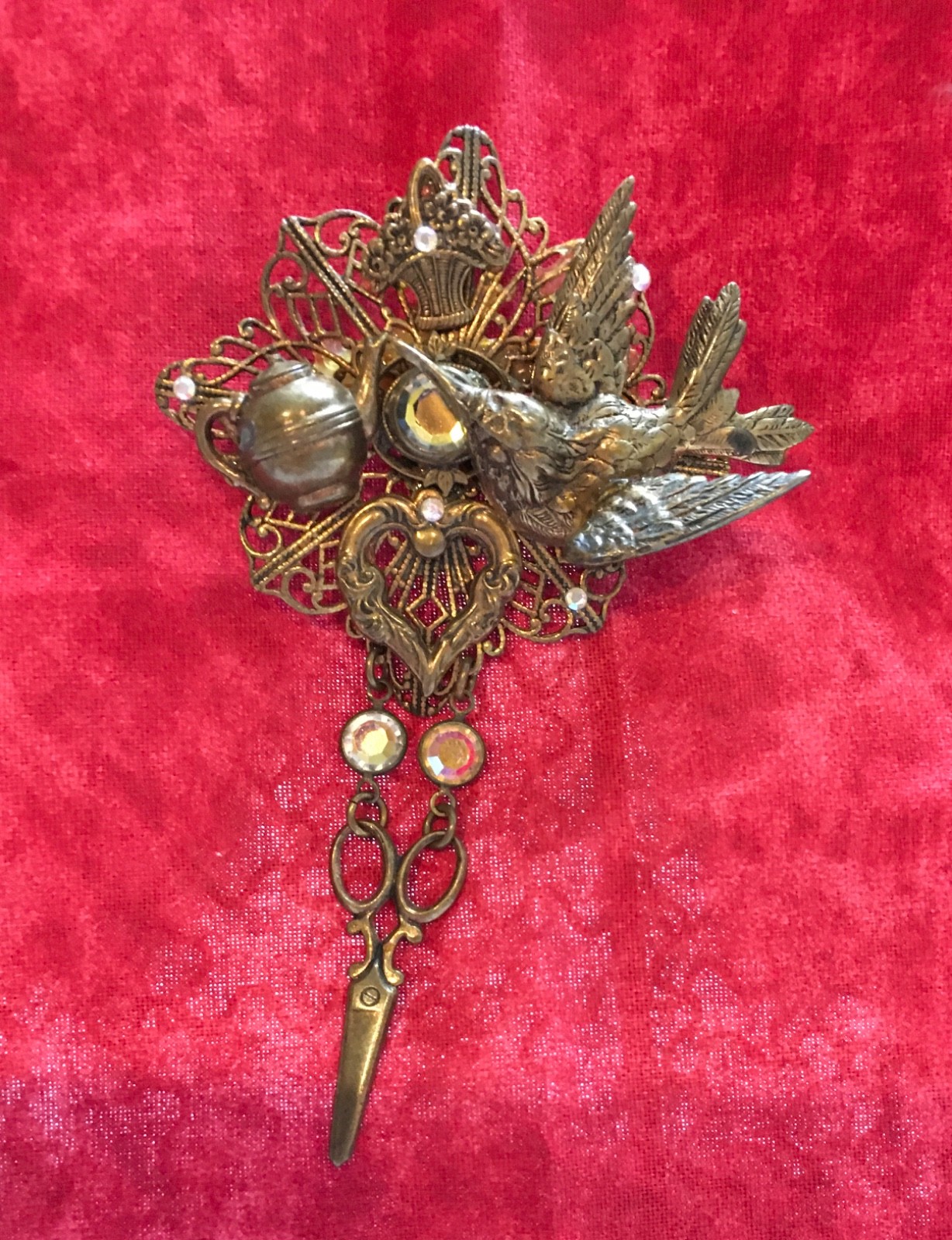 Vintage Style Ornate Brass Brooch / Pin *see description below* CI-J-BR-45