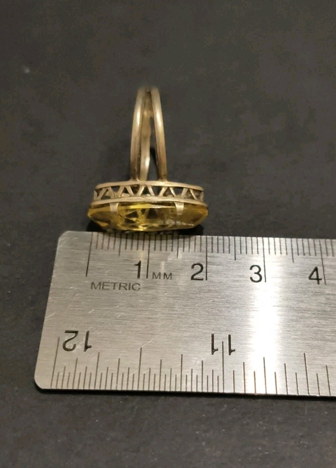 Vintage Gilt Silver Engagement Ring 875 soviet Women’s Jewelry