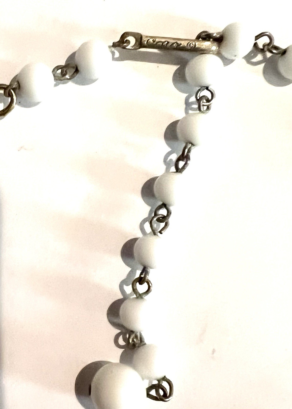 Vintage MCM Coro Daisy Chain CHOKER Necklace Prong Set
