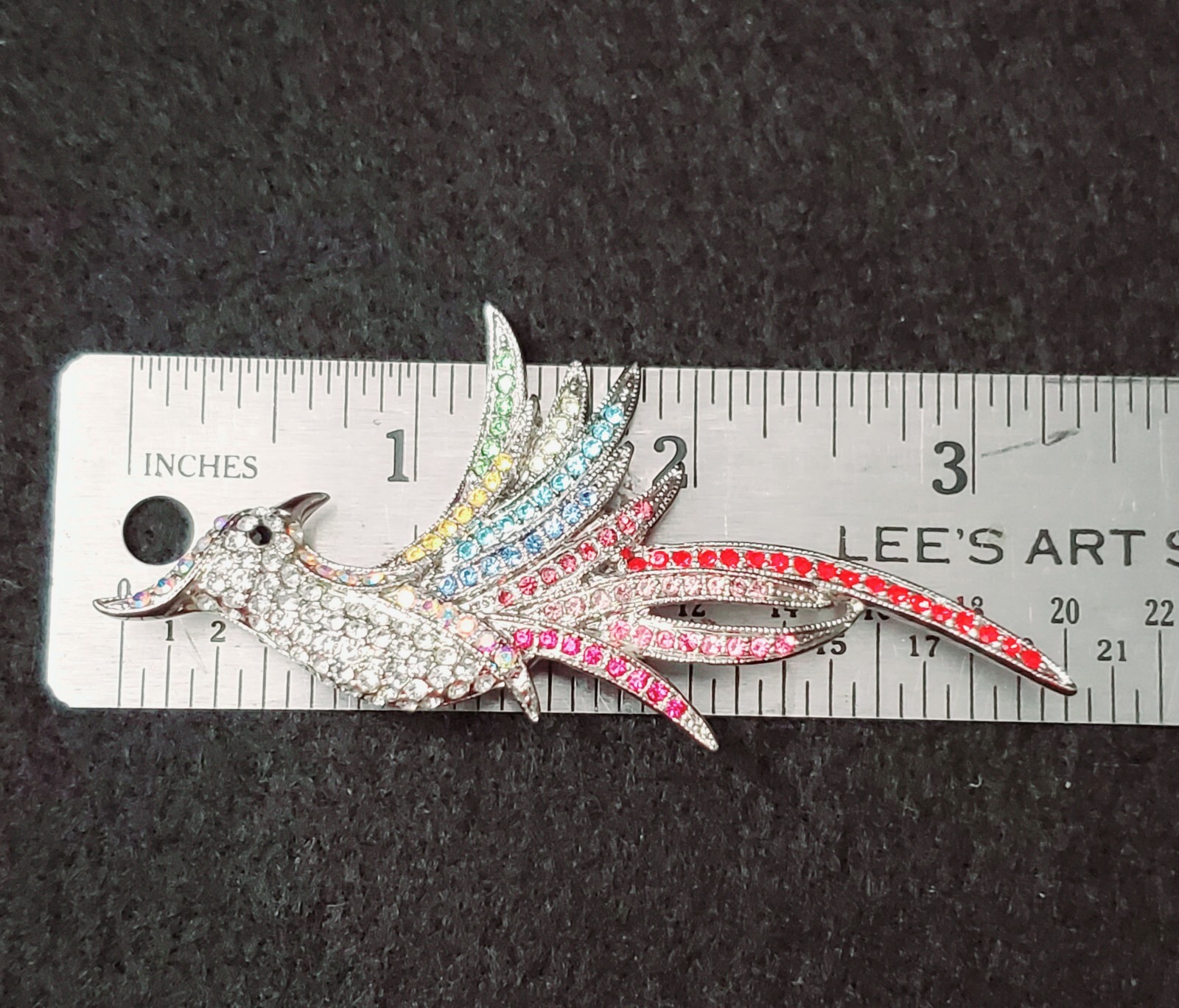 Brooch Pin Bird Themed Silver Tone Inspirational Bird Shiny Fashion Festive