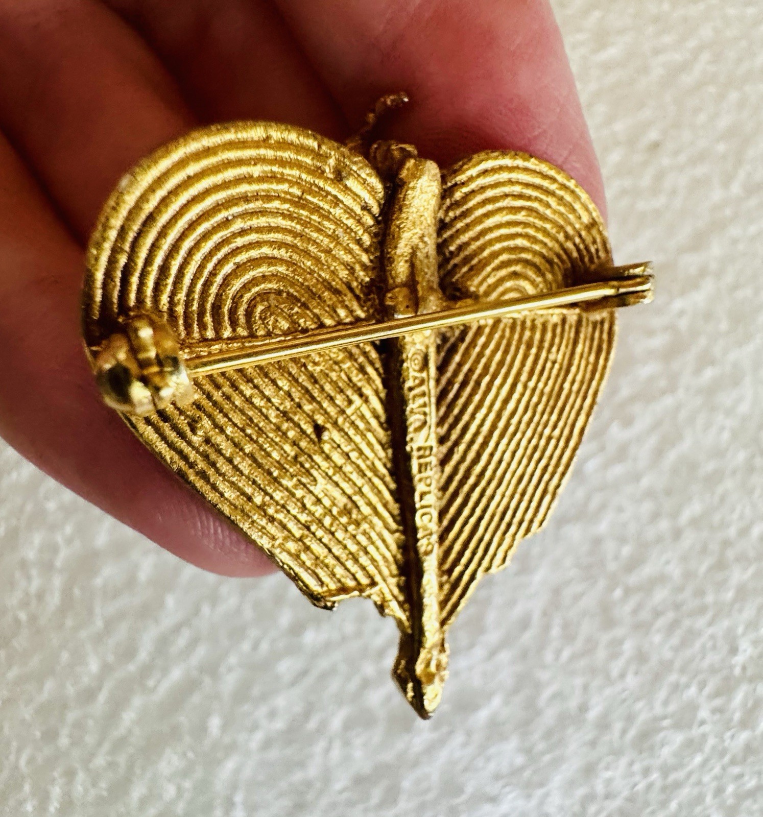 Vintage ALVA REPLICAS Egyptian Bird BROOCH PIN