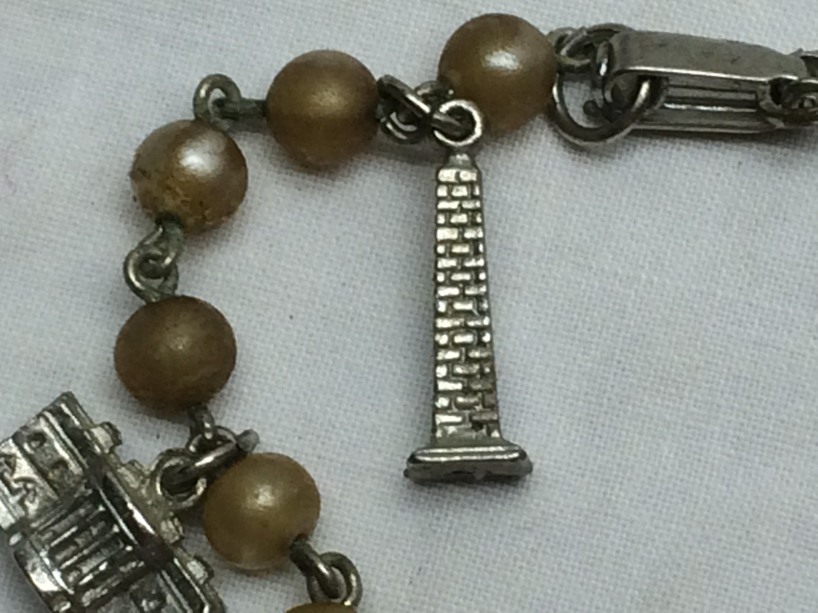 Vintage Charms and Charm Bracelet Washington D. C. Cherry Blossom Tree Buildings