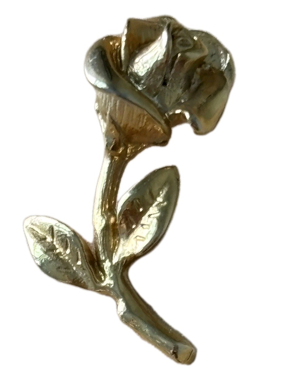 Vintage Gold Tone Rose Pendant/ Ready To Add A Chain/ Measure About 1 Inch