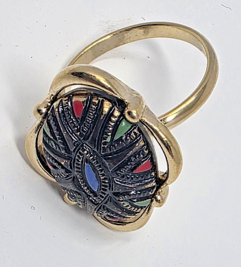 Vintage Sarah Coventry Jewelry Lot 3 Gold‑Tone Brooch/Pin, Bracelet Ring Signee