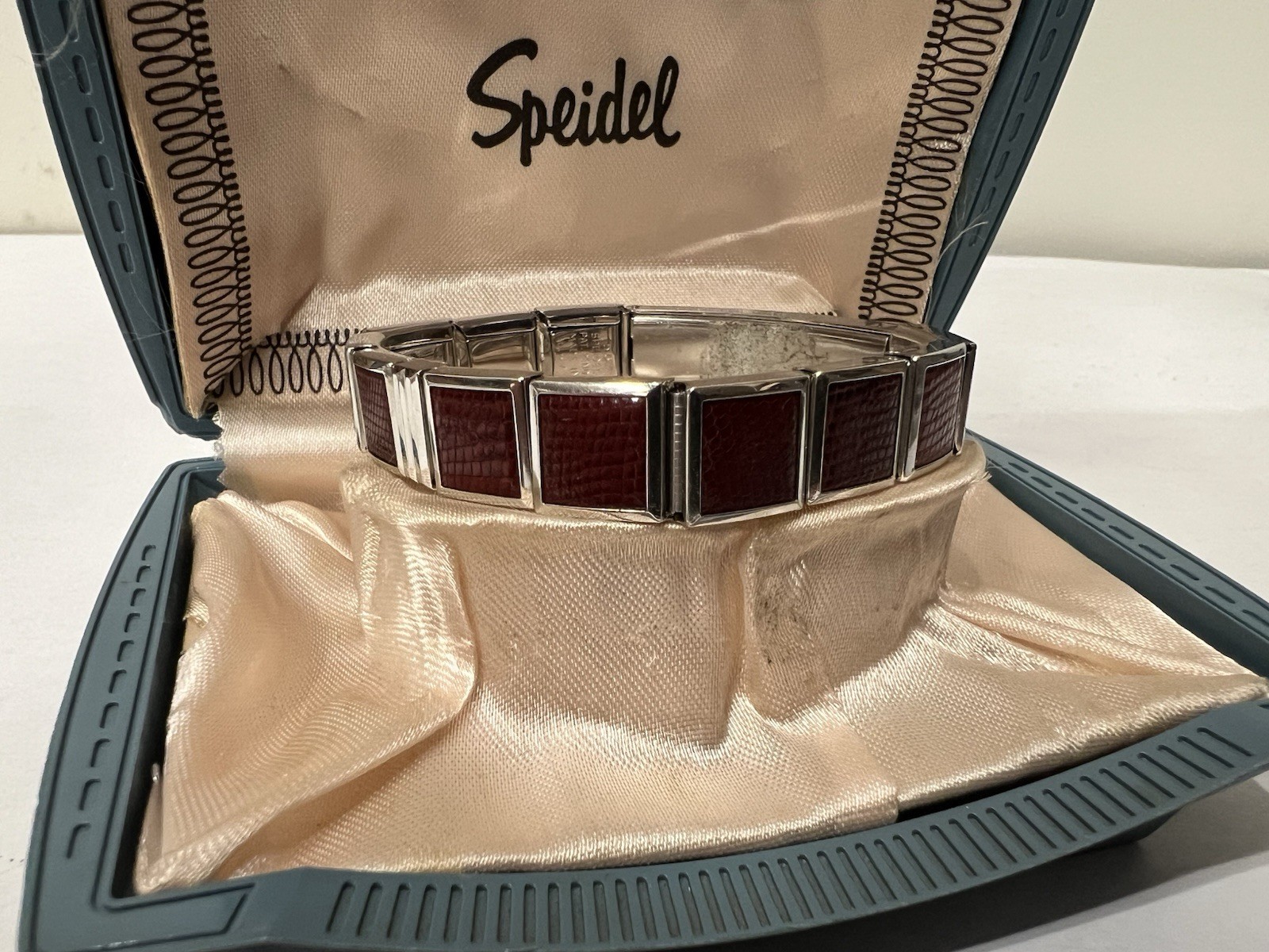 Vintage Speidel Stainless Steel Locket ID Expansion Bracelet NOS