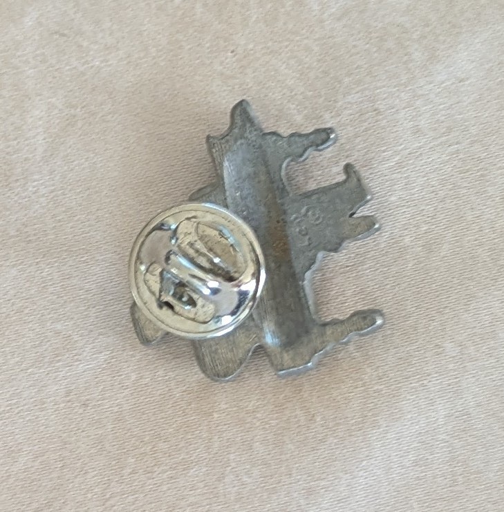 Vintage Pewter Grand Piano Brooch /Lapel Pin