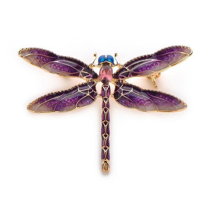 Enamel Dragonfly Insects Brooches For Women Banquet Weddings Brooches Pins