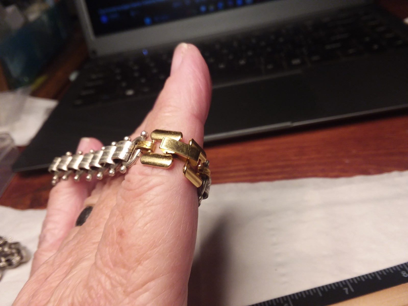 7.25″ Pewter Tone Victorian Revival Bookchain Bracelet 03-01-2026