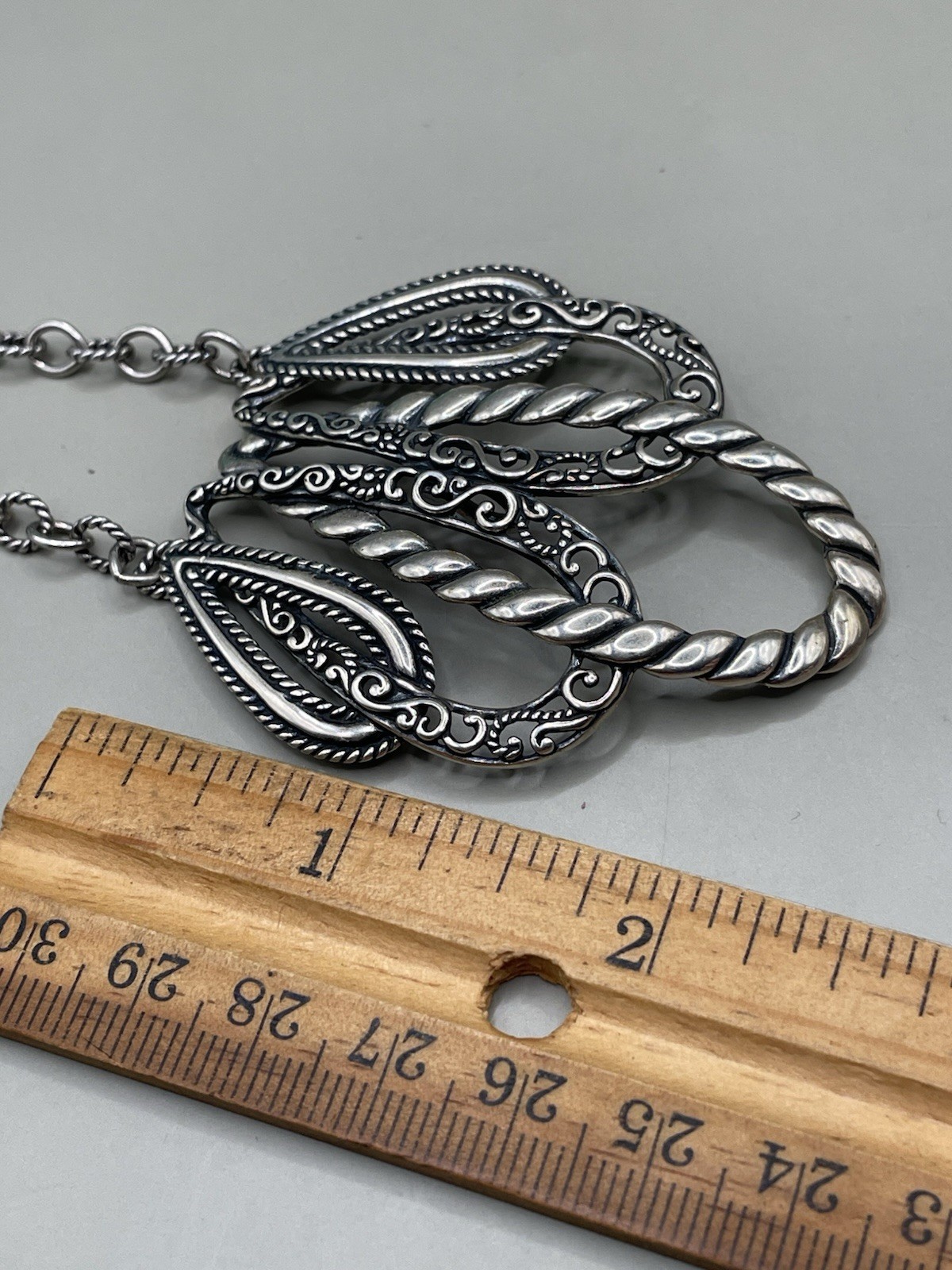 VTG Carolyn Pollack SIGNED 925 STERLING SILVER 16.25” Pendant Chain NECKLACE NIB