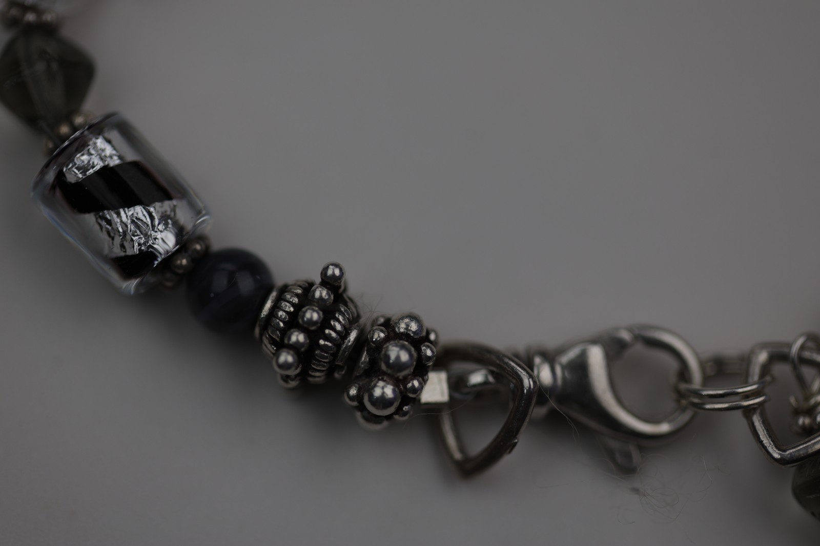 Charm and Gemstone Bracelet Sterling Silver